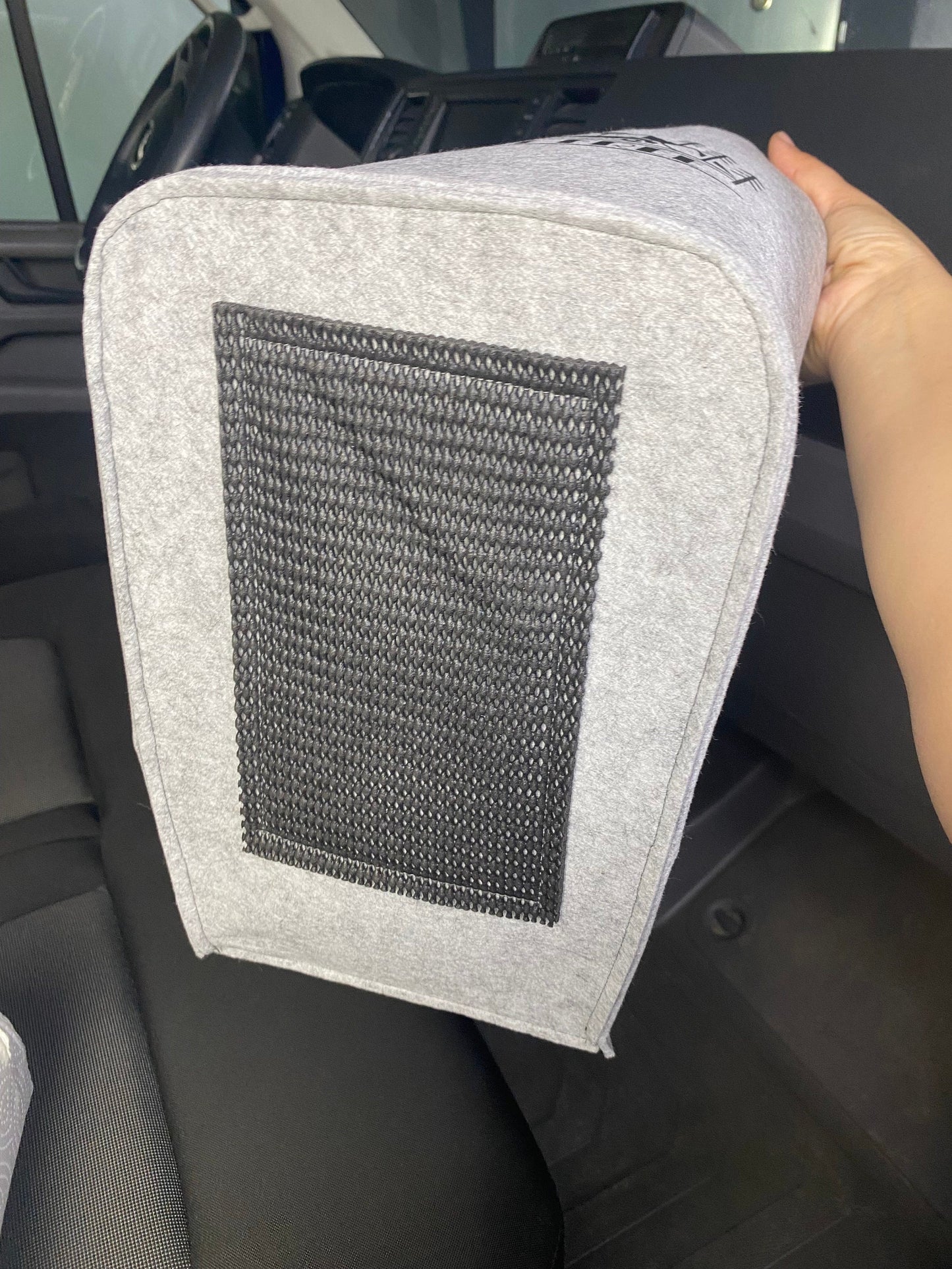 Vw Grand California Crafter MAN TGE Cockpit Filztasche in Hell Grau >> Aufbewahrung für vieles im Alltag und auf Reisen "NEU"