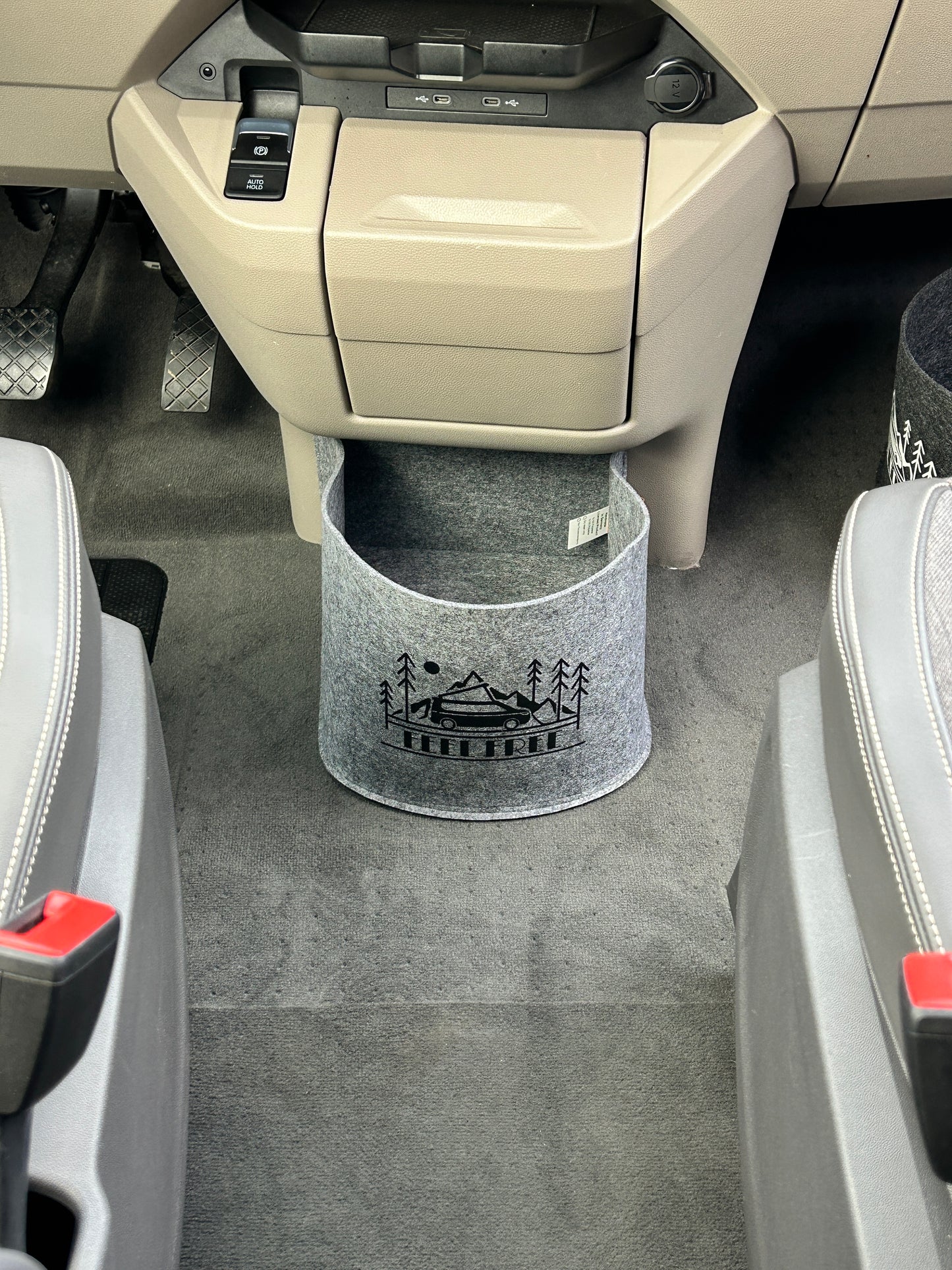 VW T7 Bulli Cockpit Filztasche in Dunkelgrau für California Beach, Coast, Multivan >> Aufbewahrung für vieles "NEU" (Kopie)