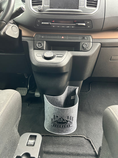 Arela Cockpittasche Dunkelgra für Toyota Proace Verso, Peugeot Traveller, Citroën Spacetourer, Opel Zafira Life. Van Organizer