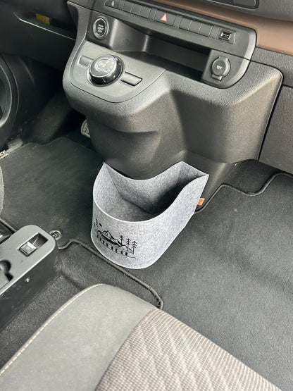 Arela Cockpittasche Dunkelgra für Toyota Proace Verso, Peugeot Traveller, Citroën Spacetourer, Opel Zafira Life. Van Organizer