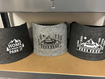 VW T7 Bulli Cockpit Filztasche in Dunkelgrau für California Beach, Coast, Multivan >> Aufbewahrung für vieles "NEU" (Kopie)