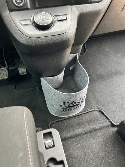 Arela Cockpittasche Dunkelgra für Toyota Proace Verso, Peugeot Traveller, Citroën Spacetourer, Opel Zafira Life. Van Organizer