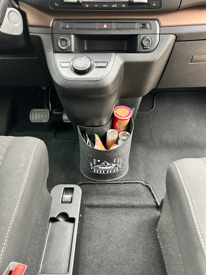 Arela Cockpittasche Anthrazit für Toyota Proace Verso, Peugeot Traveller, Citroën Spacetourer, Opel Zafira Life. Van Organizer