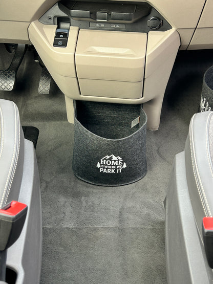 VW T7 Bulli Cockpit Filztasche in Anthrazit für California Beach, Coast, Multivan >> Aufbewahrung für vieles "NEU"