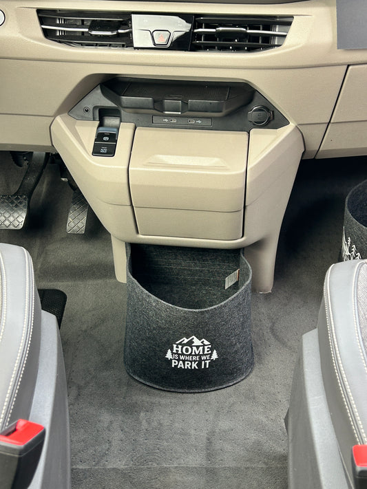 VW T7 Bulli Cockpit Filztasche in Anthrazit für California Beach, Coast, Multivan >> Aufbewahrung für vieles "NEU"