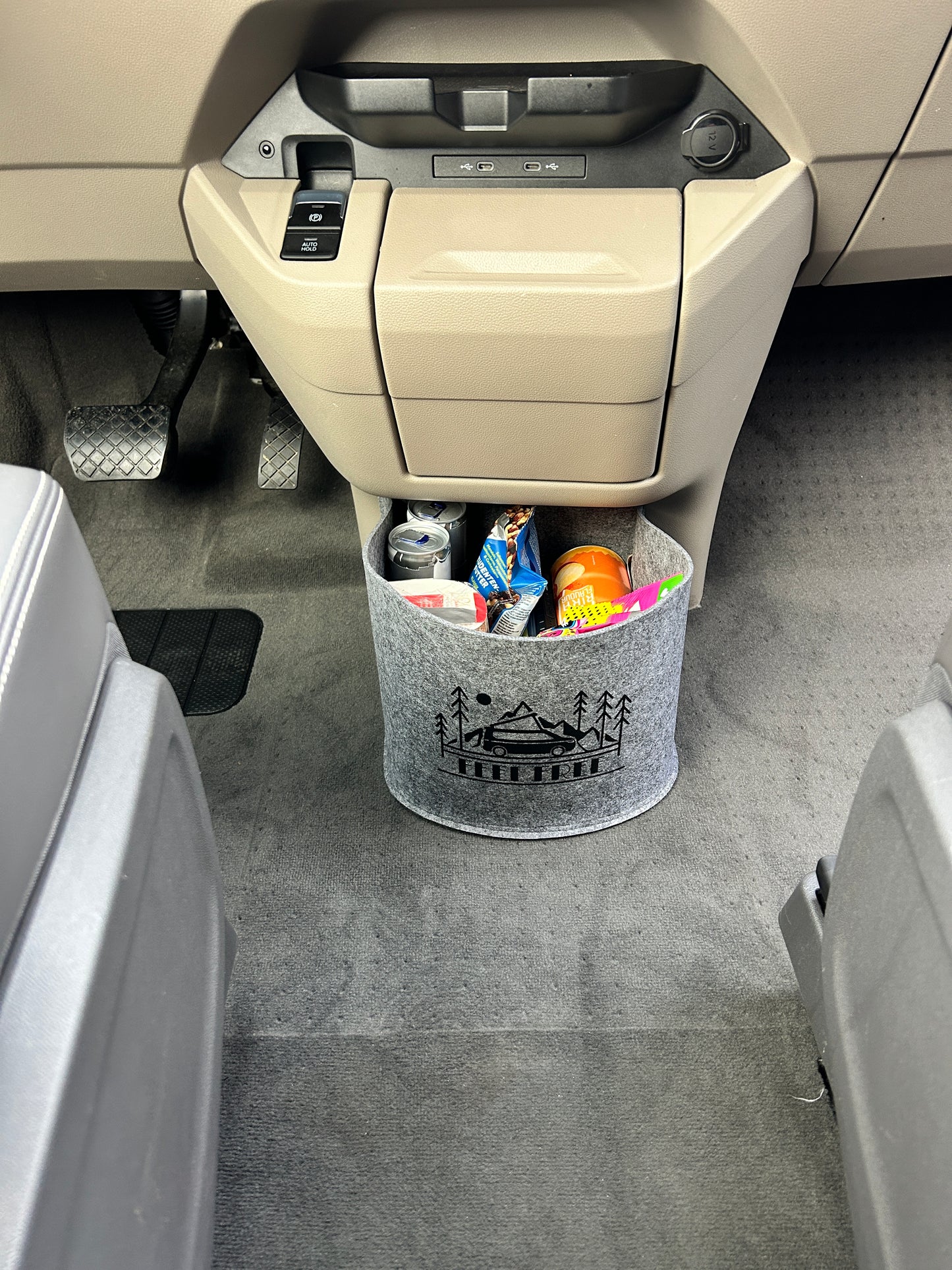 VW T7 Bulli Cockpit Filztasche in Dunkelgrau für California Beach, Coast, Multivan >> Aufbewahrung für vieles "NEU" (Kopie)