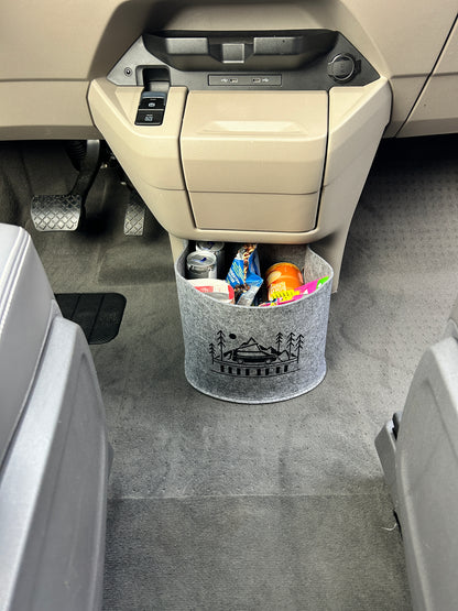 VW T7 Bulli Cockpit Filztasche in Dunkelgrau für California Beach, Coast, Multivan >> Aufbewahrung für vieles "NEU" (Kopie)