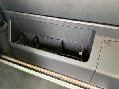 VW T6.1 Beach Filztasche für das Seitenfach in Anthrazit. >> Aufbewahrung für vieles für dein Bulli!