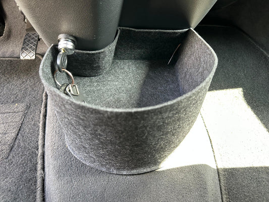 Vw T6.1 Bulli mit  BEARLOCK Cockpit Filztasche in Anthrazit für California Beach, Coast, Multivan >> Aufbewahrung für vieles "NEU"