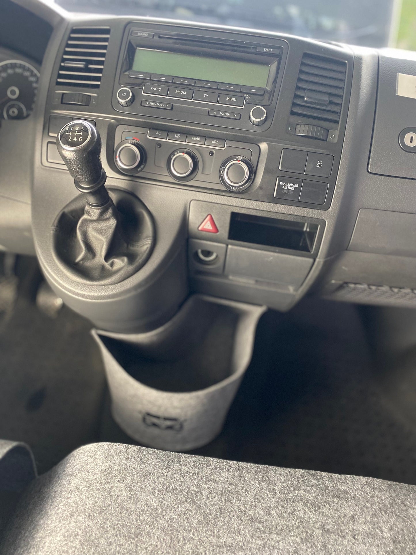 Vw T5 Bulli Cockpit Filztasche in Dunkelgrau für Transporter, Caravelle und California>> Aufbewahrung für vieles "NEU"