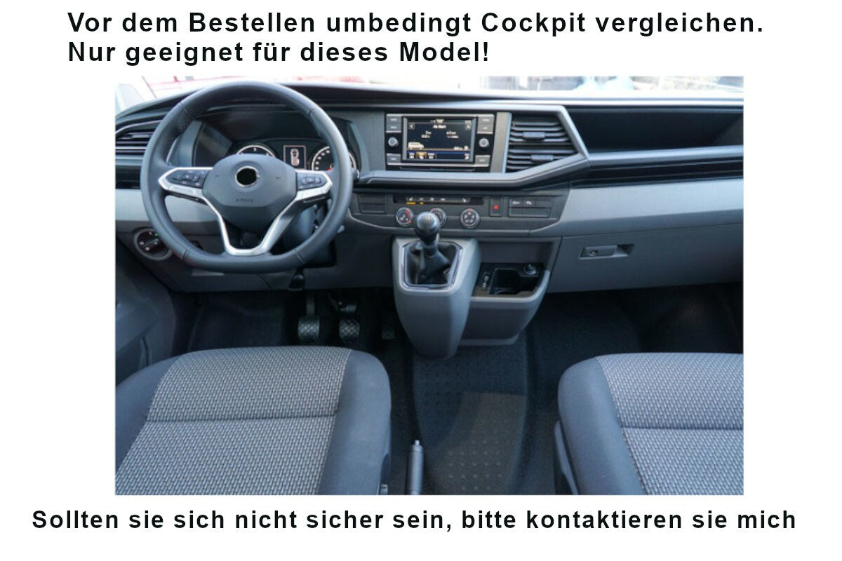 Vw T6.1 Bulli Cockpit Filztasche in Dunkel Grau für California Beach, Coast, Multivan >> Aufbewahrung für vieles "NEU"