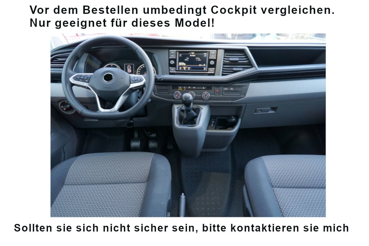 Vw T6.1 Bulli Cockpit Filztasche in Anthrazit für California Beach, Coast, Multivan >> Aufbewahrung für vieles "NEU"