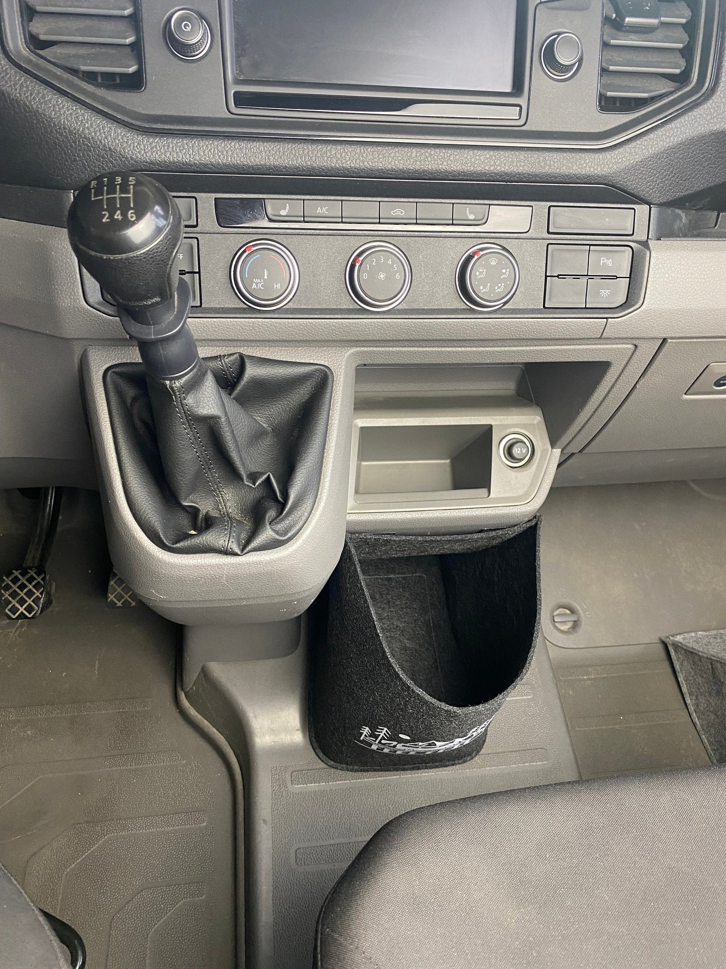 Vw Grand California Crafter MAN TGE Cockpit Filztasche in Anthrazit >> Aufbewahrung für vieles im Alltag und auf Reisen "NEU"