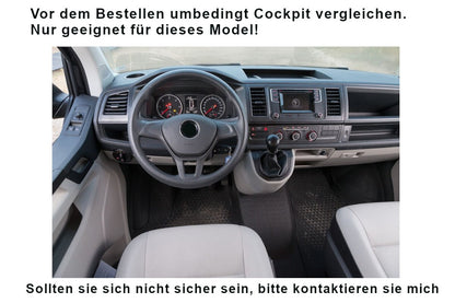 Vw T6 Bulli Cockpit Filztasche in Dunkelgrau für Transporter, Multivan, Caravelle >> Aufbewahrung für vieles "NEU"