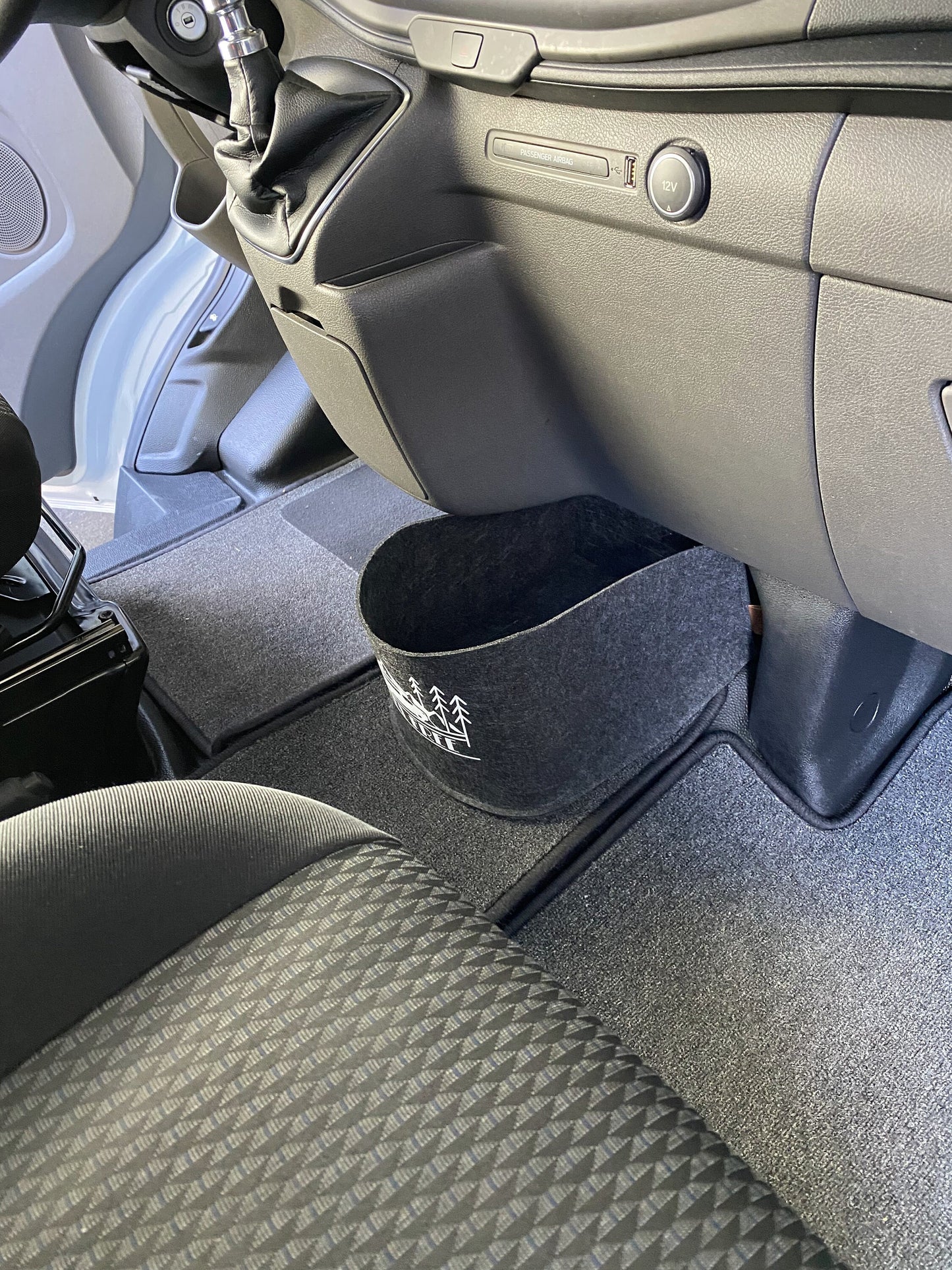 Ford Nugget Transit Custom Cockpit Filztasche in Anthrazit >> Organizer - Aufbewahrung für vieles "NEU"